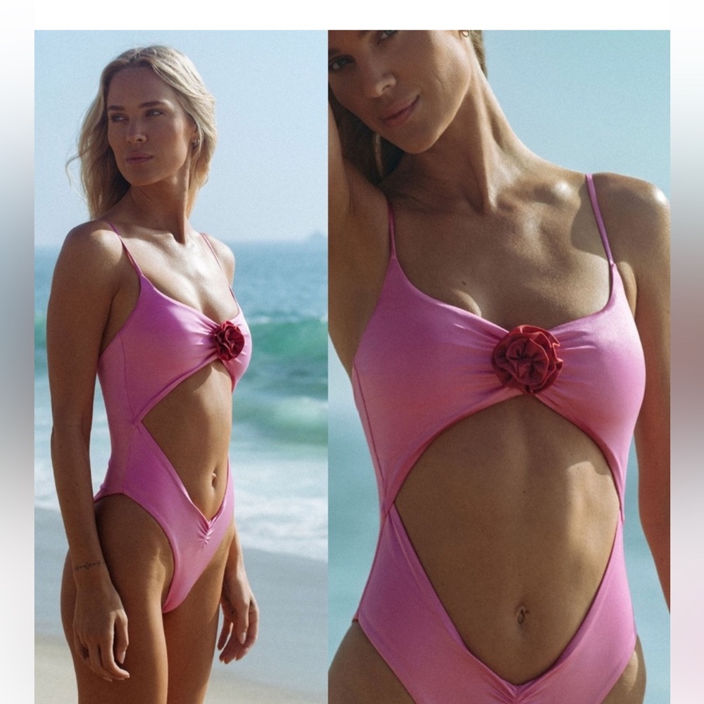NWT L*Space Sierra One Piece Swimsuit in Pink Size M